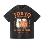Sushi Vintage Wash Japanese Design T-Shirt