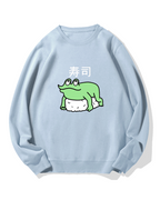 Frog Sushi Cotton Sweatshirt