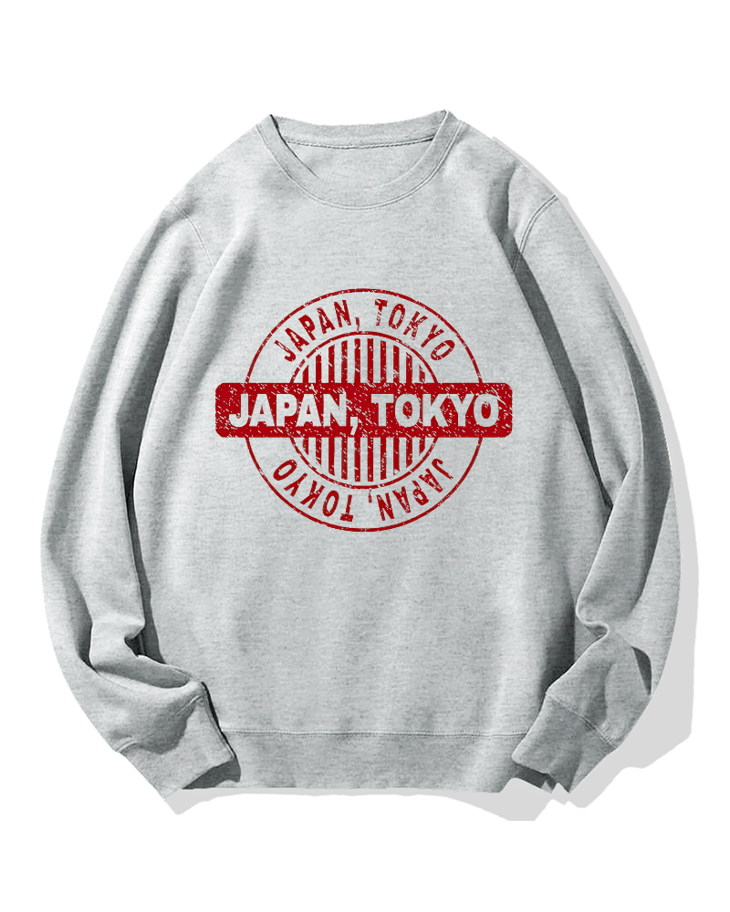 Tokyo Japan Stamp Cotton Sweatshirt