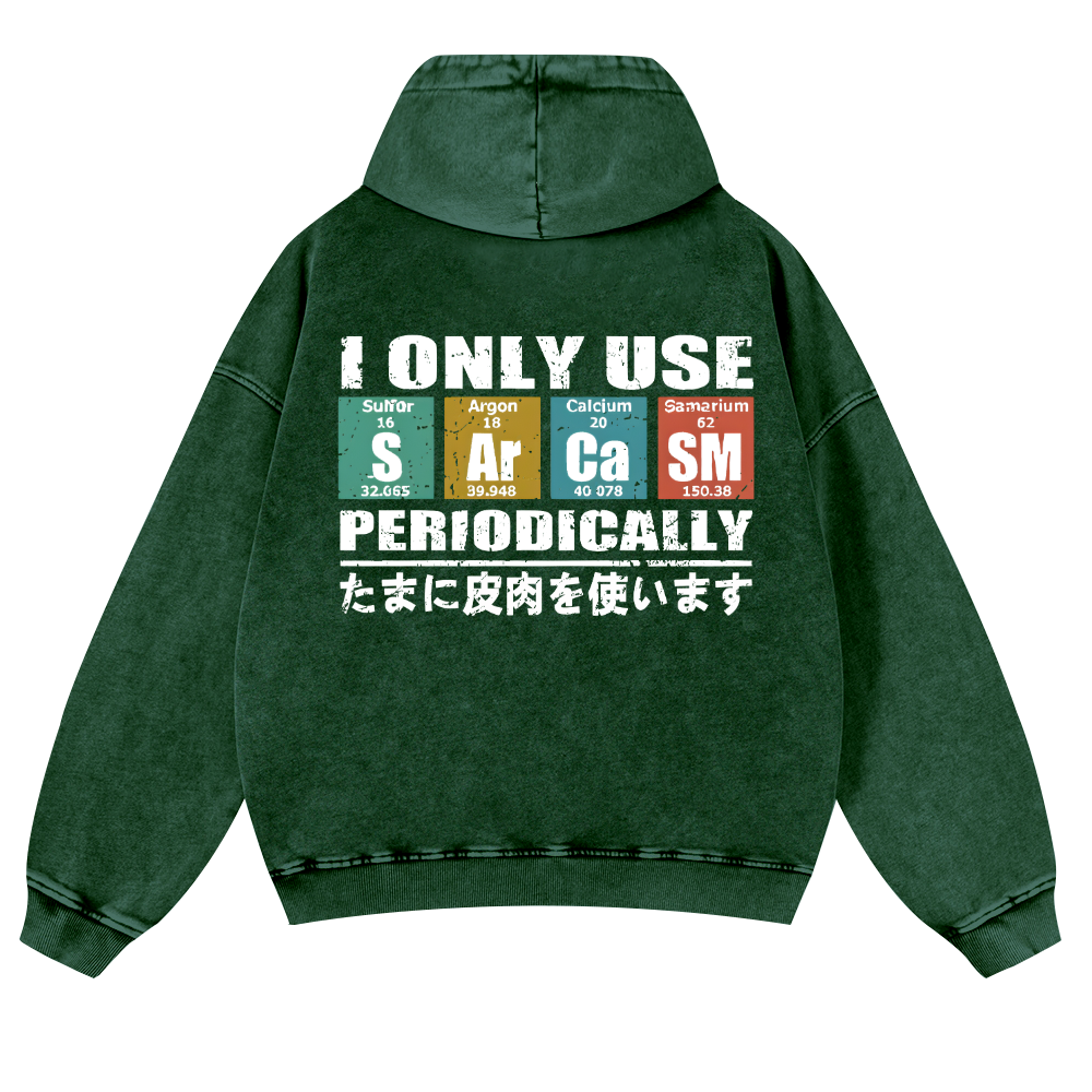 Sarcams Vintage Washed Cotton Back Art Hoodie