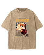 Japanese Eagle Pattern Vintage Distressed T-shirt
