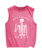 Rock & Roll Vintage Distressed Washed Tank Top