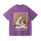 Snug Cat Vintage Wash Japanese Design T-Shirt