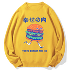 Happy Hamburger Geek Cotton Sweatshirt