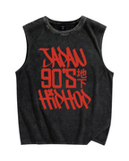 Japan 90s Hiphop Vintage Distressed Washed Tank Top
