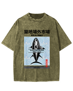 Tokyo Tsukiji Off Market, Japan Vintage Washed T-shirt