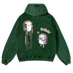 Sushi Vintage Washed Cotton Back Art Hoodie