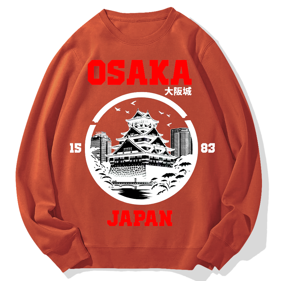Osaka Castle Geek Cotton Sweatshirt