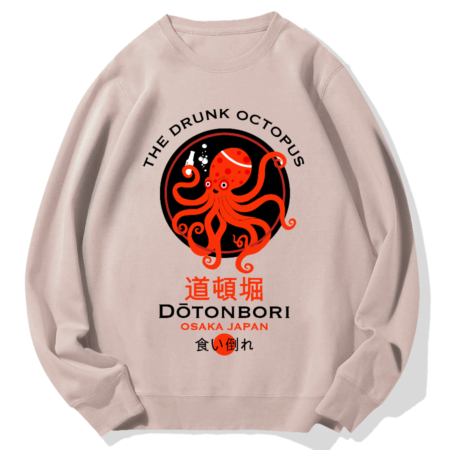 Dotonbiri Octopus Geek Cotton Sweatshirt