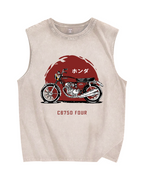 HONDA CB750 FOUR Vintage Distressed Washed Tank Top