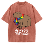 Capybara With Love Vintage Washed T-shirt