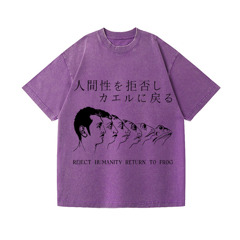 Reject Humanity Return To Frog Vintage Wash Japanese Design T-Shirt
