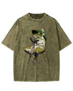 Frog Samurai Vintage Washed T-shirt