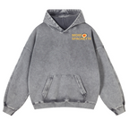 Spaghetti Cat Vintage Washed Cotton Back Art Hoodie