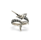 Sterling Silver Marlin Skeleton Wrap Ring
