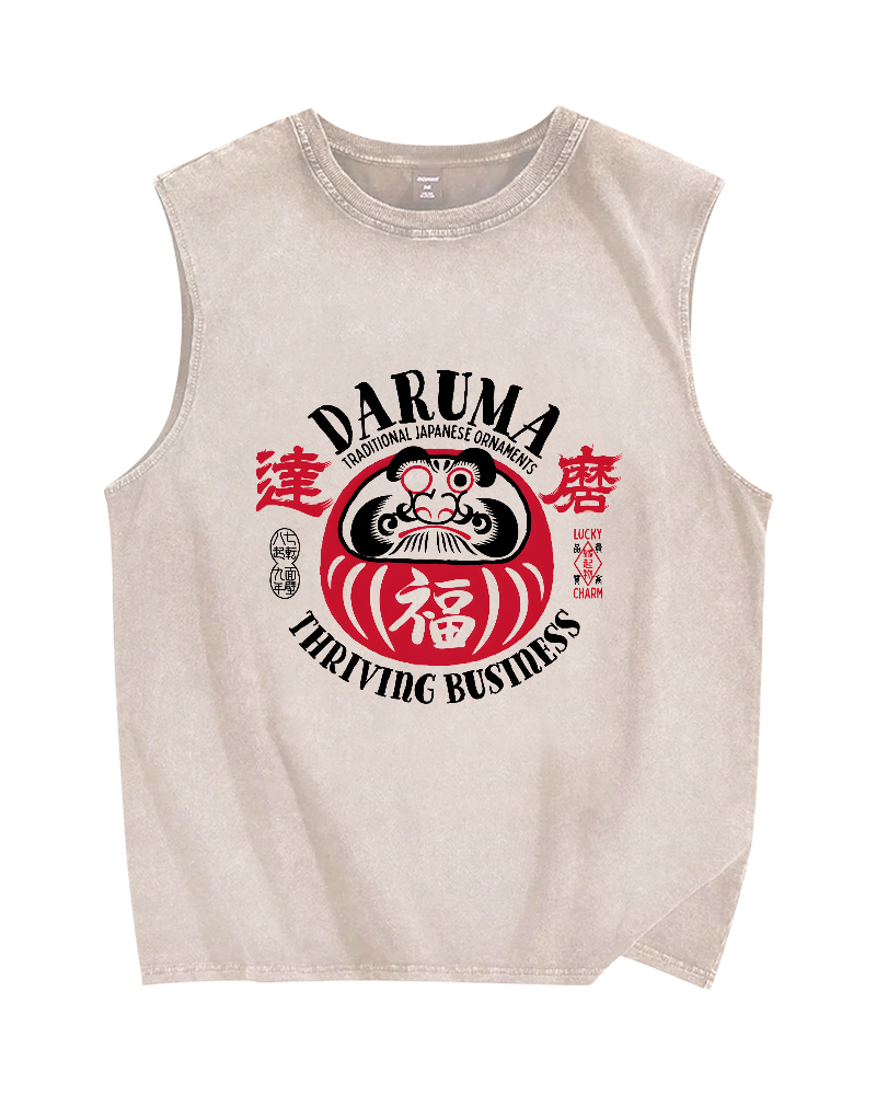 Daruma Vintage Distressed Washed Tank Top
