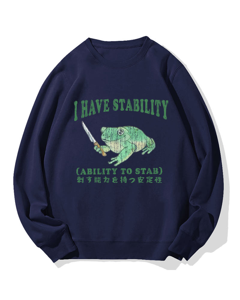 Mentally Stable Assassin Frog Cotton Sweatshirt