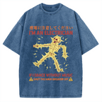 Electrician Dance Skeleton Vintage Washed T-shirt