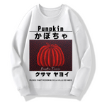 Japanese Red Punpkin Geek Cotton Sweatshirt