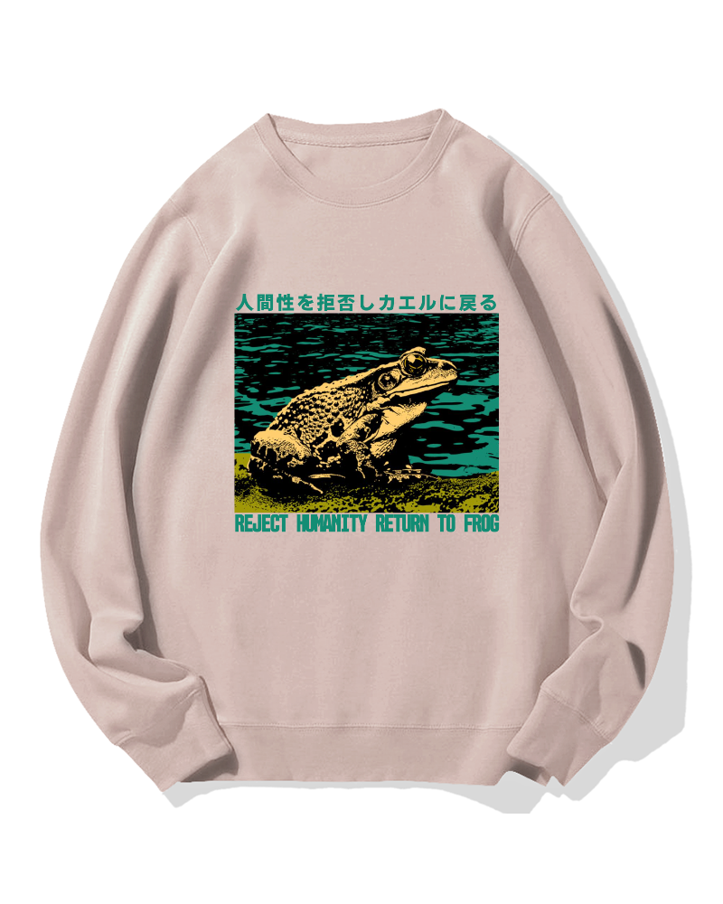 Refusing Humans To Return To Frog Cotton Sweatshirt