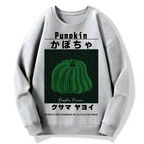 Japanese Green Punpkin Geek Cotton Sweatshirt