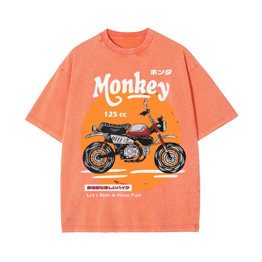 Honda Monkey 125cc Vintage Wash Japanese Design T-Shirt