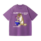 Gecko Vintage Wash Japanese Design T-Shirt