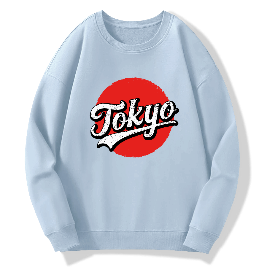 Retro Tokyo Cotton Pullover Sweatshirt