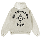 Monster Hunter Rise Vintage Washed Cotton Back Art Hoodie