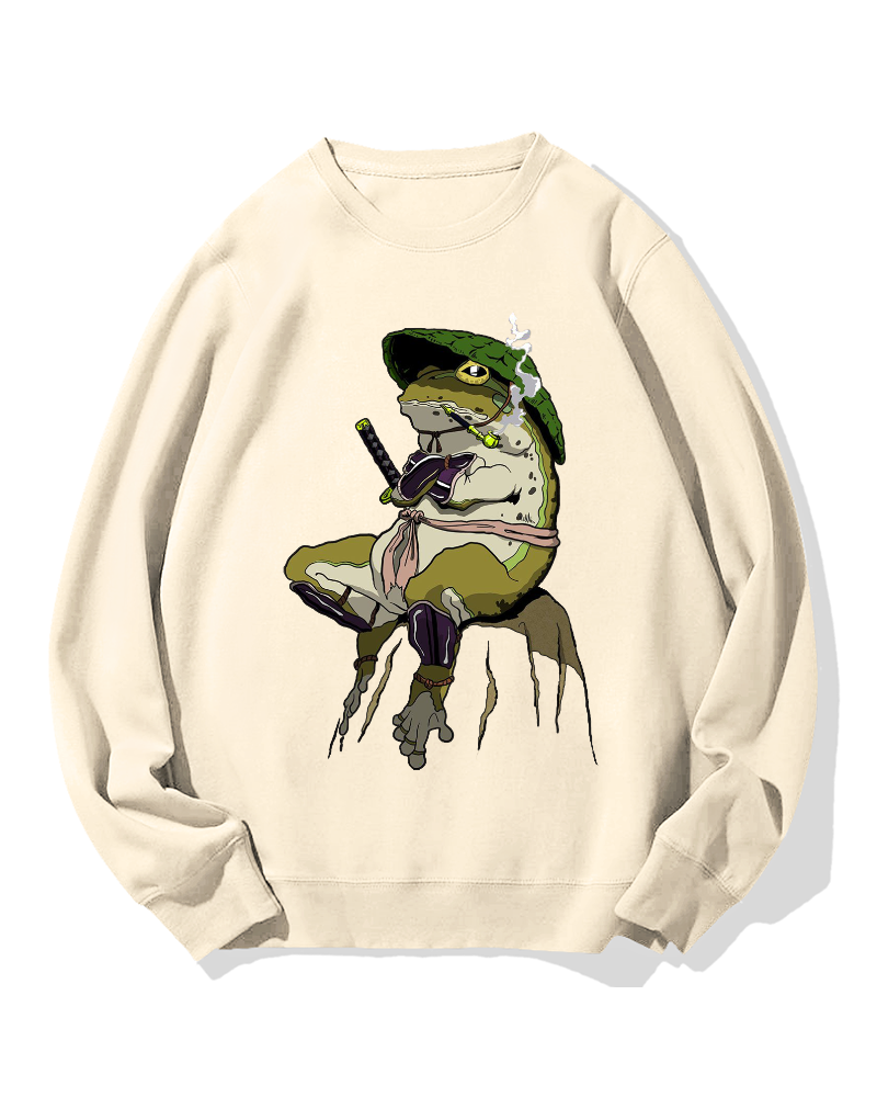 Frog Samurai Cotton Sweatshirt