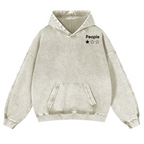 People Vintage Washed Cotton Back Art Hoodie