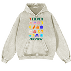 Pacman Vintage Washed Thick Cotton Hoodie