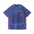 Drunken Octopus Vintage Wash Japanese Design T-Shirt