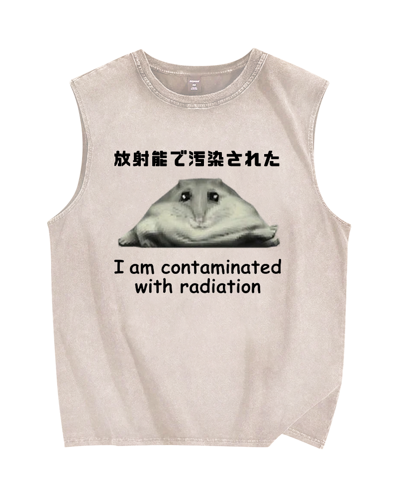 Rat Contaminated By Radiation Vintage Distressed Washed Tank Top
