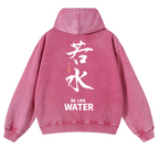 Bruce Lee Water Vintage Washed Cotton Back Art Hoodie