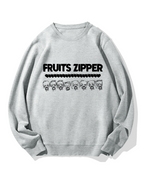 Fruits Zipper Cotton Sweatshirt
