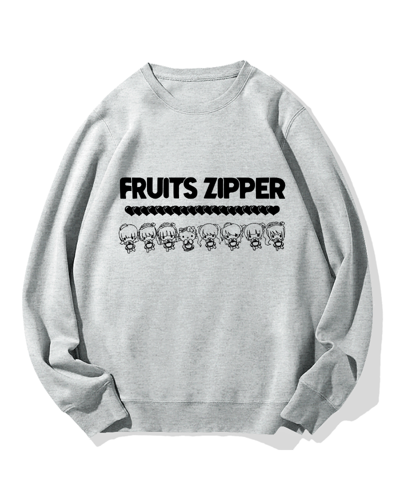 Fruits Zipper Cotton Sweatshirt