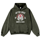 Hattori Hanzo Komainu Vintage Washed Thick Cotton Hoodie
