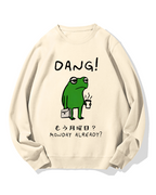 Unmotivated frog Cotton Sweatshirt