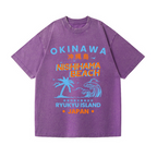Okinawa Vintage Wash Japanese Design T-Shirt