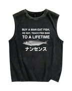 Funny To A Lifetime Vintage Distressed Washed Tank Top