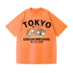 Sushi Vintage Wash Japanese Design T-Shirt