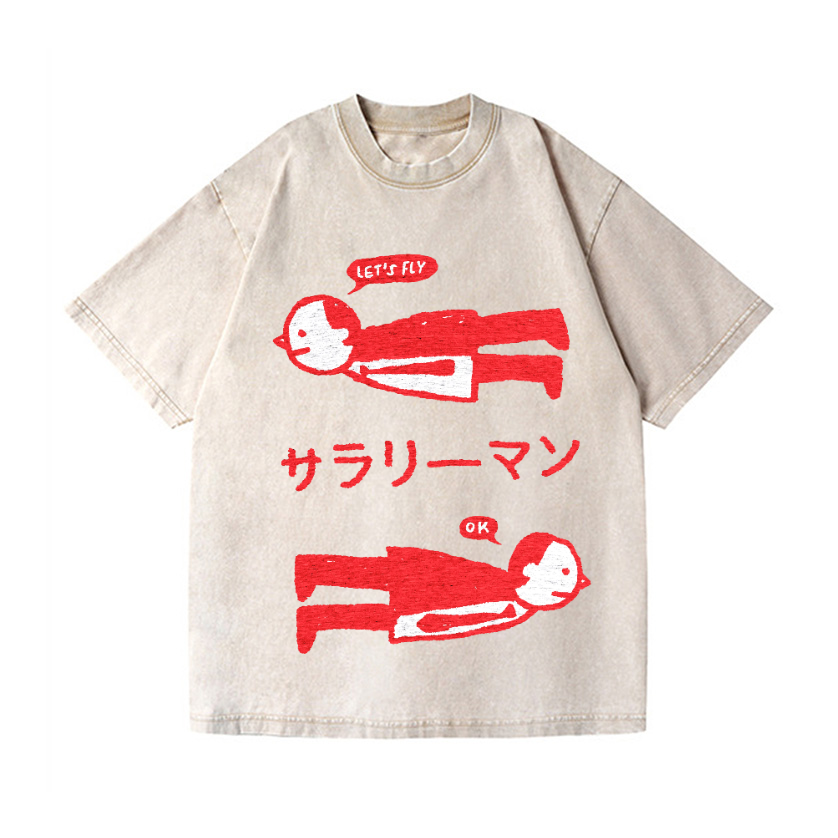 Fly Vintage Wash Japanese Design T-Shirt