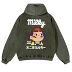 Fujiya Vintage Washed Cotton Back Art Hoodie
