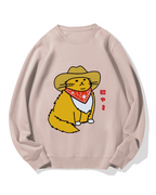 Cowboy cat Cotton Sweatshirt