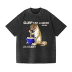 Gecko Vintage Wash Japanese Design T-Shirt