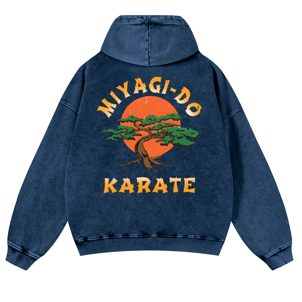 Miyag--do Karate Vintage Washed Cotton Back Art Hoodie