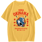 Okinawa Drunken Octopus Cotton casual T-shirt