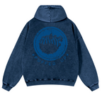 Pufferfish Vintage Washed Cotton Back Art Hoodie