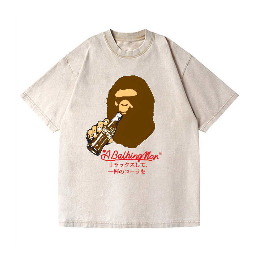 Coca Cola Ape Vintage Wash Japanese Design T-Shirt